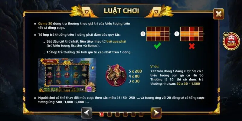 Luật chơi game Sơn Tinh Thủy Tinh Hit Club