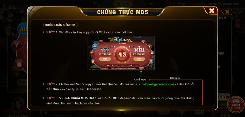 Tài xỉu MD5 Hit Club 