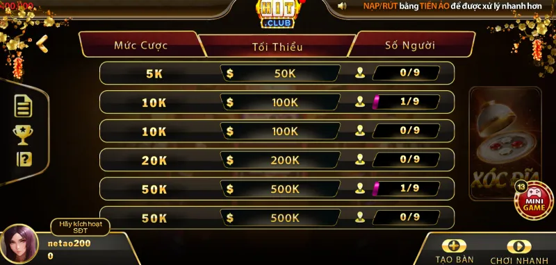 Luật chơi xóc đĩa hitclub